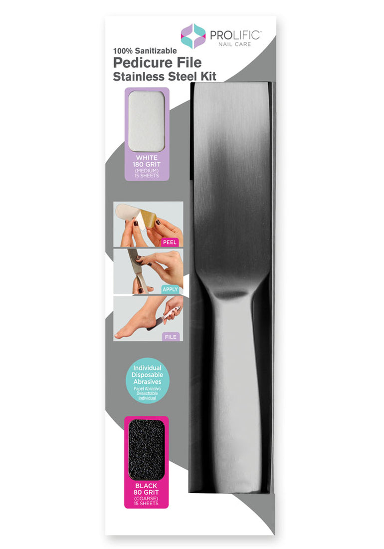 Pro Sani Stainless Steel Pedicure File Kit